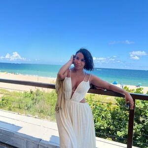 Cult Gaia Cream Maxi Dress